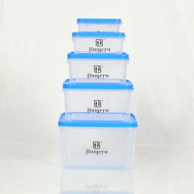 Humera Plastic Utility Container  - 2000 ml, 1500 ml, 800 ml, 400 ml, 100 ml(Pack of 5, Blue)