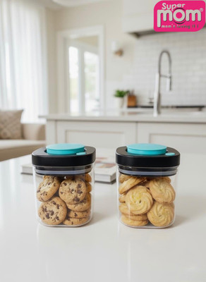 AARDEV ENTERPRISES Plastic, Silicone Grocery Container  - 800 ml(Pack of 2, Black)