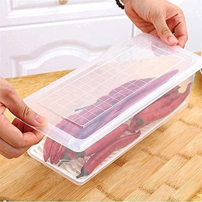 koktailkitchen Plastic Fridge Container  - 1500 ml(Pack of 2, Clear)