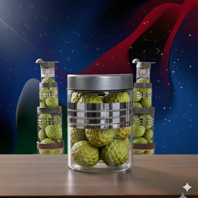 DYK Plastic Honey Jar  - 1199 ml, 649 ml, 349 ml, 249 ml(Pack of 16, Grey)