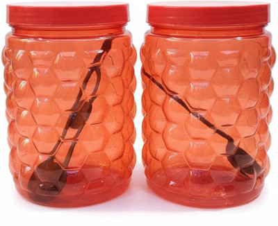 FLEXO Plastic Utility Container  - 1500 ml(Pack of 2, Red)
