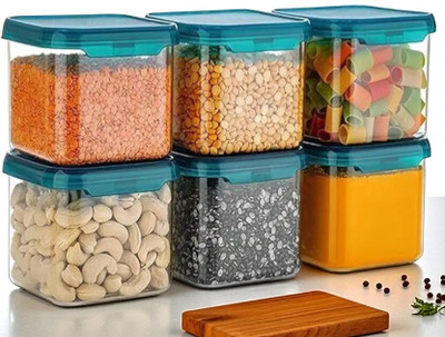 forsel Plastic Grocery Container  - 500 ml(Pack of 6, Blue)