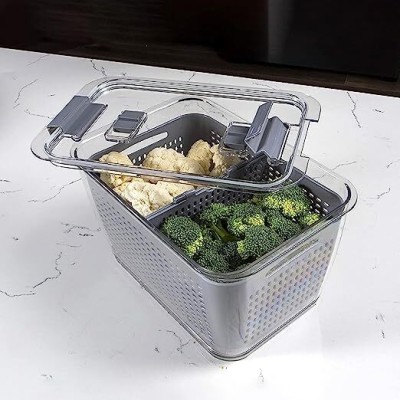 anko Polypropylene Utility Container  - 1.7 L(Clear, Grey)