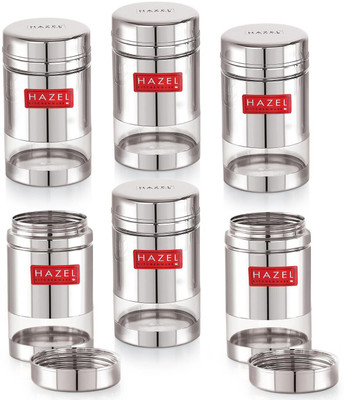HAZEL Stainless Steel Utility Container  - 600 ml(Pack of 6, Silver)