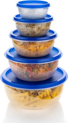 BLACKMOON Plastic Grocery Container  - 2500 ml(Pack of 5, Blue)