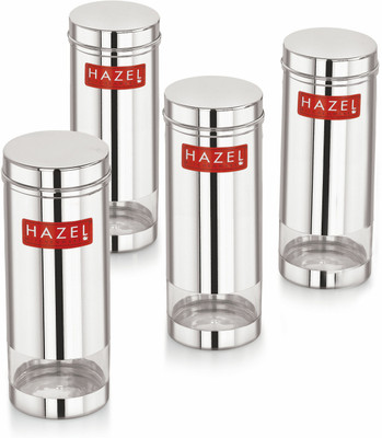 HAZEL Steel Fridge Container  - 600 ml(Pack of 4, Silver)