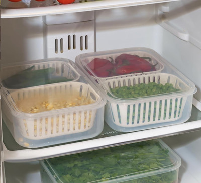 Eversoft Plastic Fridge Container  - 2500 ml(White)