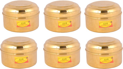 Shivshakti Arts Brass Utility Container  - 300 ml(Pack of 6, Yellow)