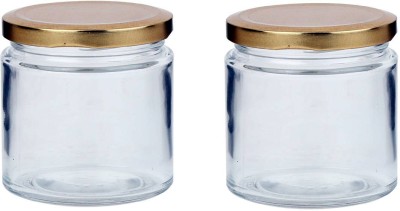 Somil Glass Cookie Jar  - 50 ml(Pack of 2, Clear)