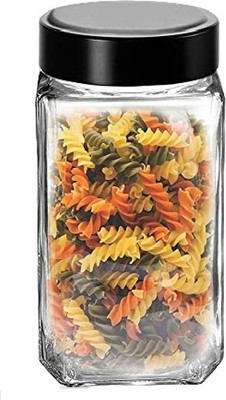 Flipkart SmartBuy Glass Grocery Container  - 1000 ml(Black)