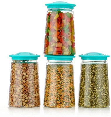 Swanoll Plastic Grocery Container  - 1100 ml(Pack of 4, Green)