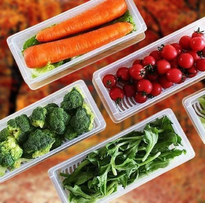 VORST Plastic Fridge Container  - 1500 ml(Pack of 6, White)