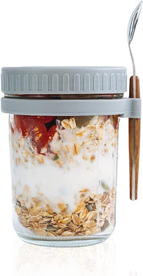 DEWPETON Glass Honey Jar  - 350 ml(Clear)