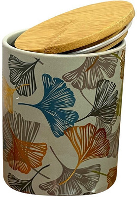 Lemon Tree Ceramic Pickle Jar  - 1000 ml(Grey)