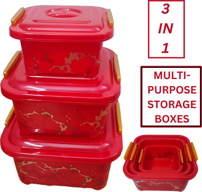 SOAR UNITRADE Plastic Grocery Container  - 4 kg(Red)