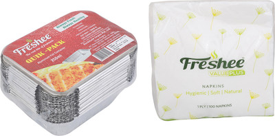 Freshee Aluminium Grocery Container  - 250 ml(Silver)