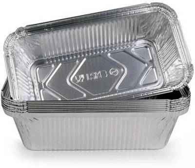 A Cube Aluminium Utility Container  - 250 ml(Pack of 50, Silver)