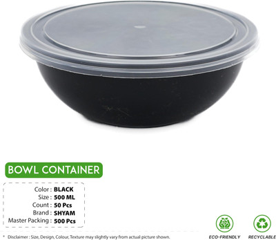 DISPOSALWALAA Plastic Utility Container  - 2000 ml(Pack of 25, Black)