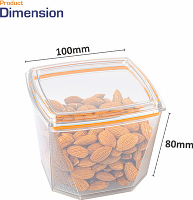 Sorath Plastic Cookie Jar  - 500 ml(Multicolor)