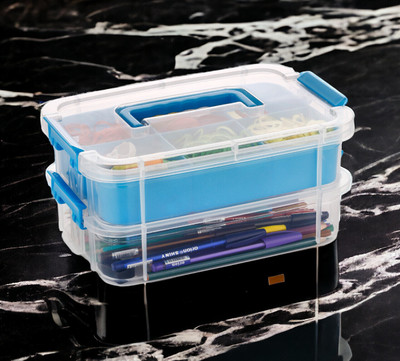 OMORTEX Plastic Fridge Container  - 2000 ml(Blue)