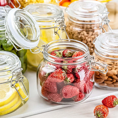 GOOD TO GREAT CREATION Glass Fridge Container  - 500 ml(White)