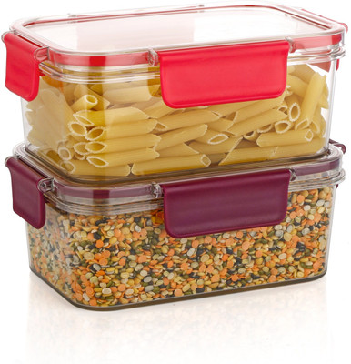 PEXON Plastic Grocery Container  - 800 ml(Pack of 2, Clear)