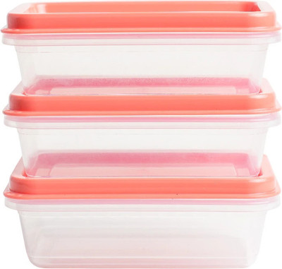 Unica Plastic Utility Container  - 200 ml(Pack of 3, Red)