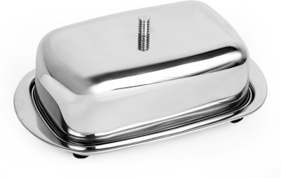 Dharam Paul Traders Steel Fridge Container  - 300 ml(Silver)