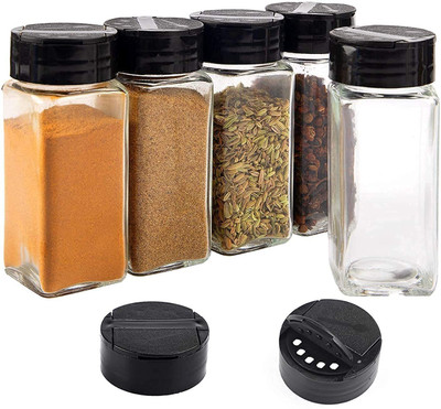 MT BROTHERS Glass Grocery Container  - 120 ml(Pack of 18, Clear)