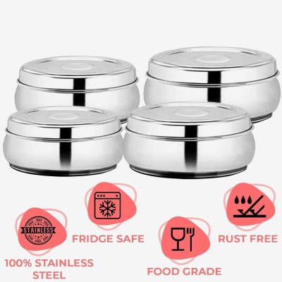 King International Stainless Steel Cookie Jar  - 250 ml(Silver)