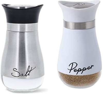 plushcreation Glass Grocery Container  - 200 g(Pack of 2, Silver)
