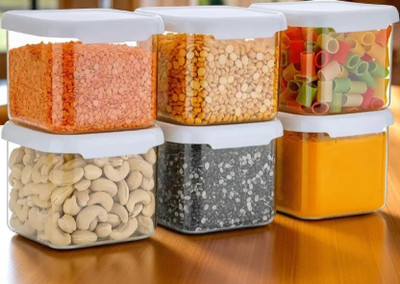 forsel Plastic Grocery Container  - 500 ml(Pack of 6, Clear)