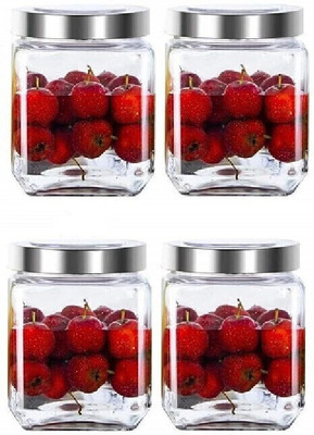 Avresta Glass Grocery Container  - 600 ml(Pack of 4, Clear)