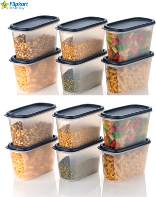 Flipkart SmartBuy Plastic Grocery Container  - 1200 ml(Pack of 12, Blue)