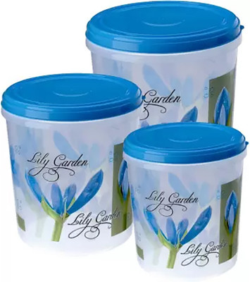 N H Enterprise Plastic Utility Container  - 5000 ml, 7000 ml, 10000 ml(Pack of 3, Blue)