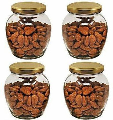 Tap2kaart Glass Grocery Container  - 400 ml(Pack of 4, Clear)