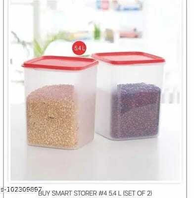 TUPPERWARE Plastic Utility Container  - 5.4 L(Pack of 2, Transparent)