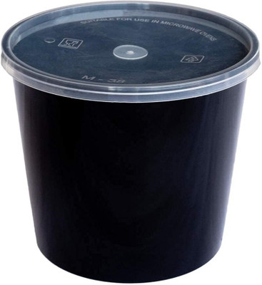 Kapoor stores Plastic Fridge Container  - 1000 ml(Pack of 25, Black)