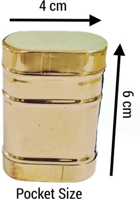 Brass chunati square Brass Utility Container  - 30 g(Gold)