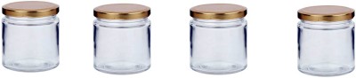 AFAST Glass Cookie Jar  - 100 ml(Pack of 4, Clear)