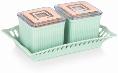 Sukhson India Plastic Grocery Container  - 200 ml(Pack of 3, Green)
