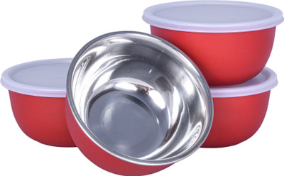 Zaib Steel, Polypropylene Utility Container  - 500 ml(Pack of 4, Red)