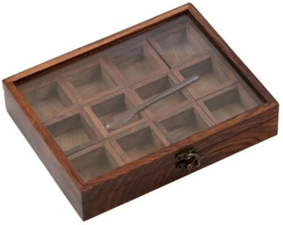 Danishcrafts Wooden Utility Container  - 50 ml(Brown)