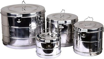 REVITI Stainless Steel Utility Container  - 15 L(Pack of 4, Silver)