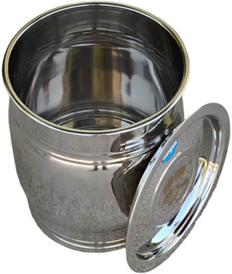 Lalit Stainless Steel Grocery Container  - 20 L(Silver)