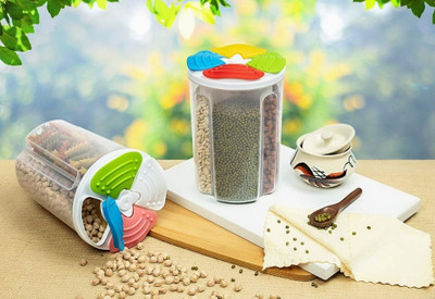 Axiline Plastic Grocery Container  - 2400 ml(Multicolor)