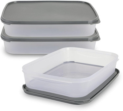 AK HUB Plastic Grocery Container  - 2500 ml(Pack of 3, Transparent)