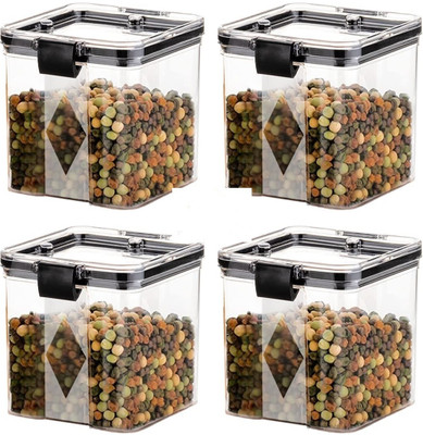 ADMONITION Plastic Grocery Container  - 700 ml(Pack of 4, Grey)