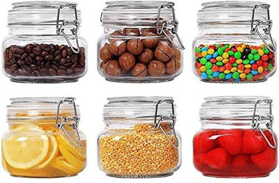 GOOD TO GREAT CREATION Glass Utility Container  - 500 ml(Pack of 6, White)