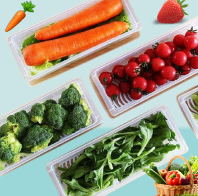 Zubix Plastic Fridge Container  - 1500 ml(Pack of 6, White)